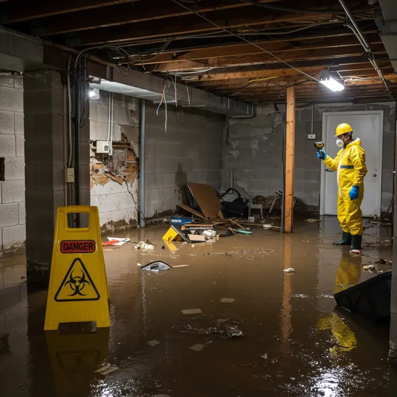 Flooded Basement Electrical Hazard in Blair, NE Property